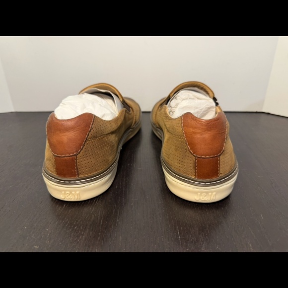 NWOB Johnston & Murphy McGuffey Perforated Leather Slip On Sneaker Brown Men 11M main image 8
